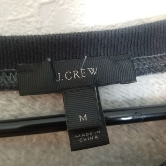 J. Crew Womens M Gray & Navy Blue Polka Dots Long - Picture 6 of 8